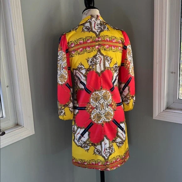 Dolce & Gabana 2011 vintage silk sheath dress swords and filigree - Picture 4 of 16